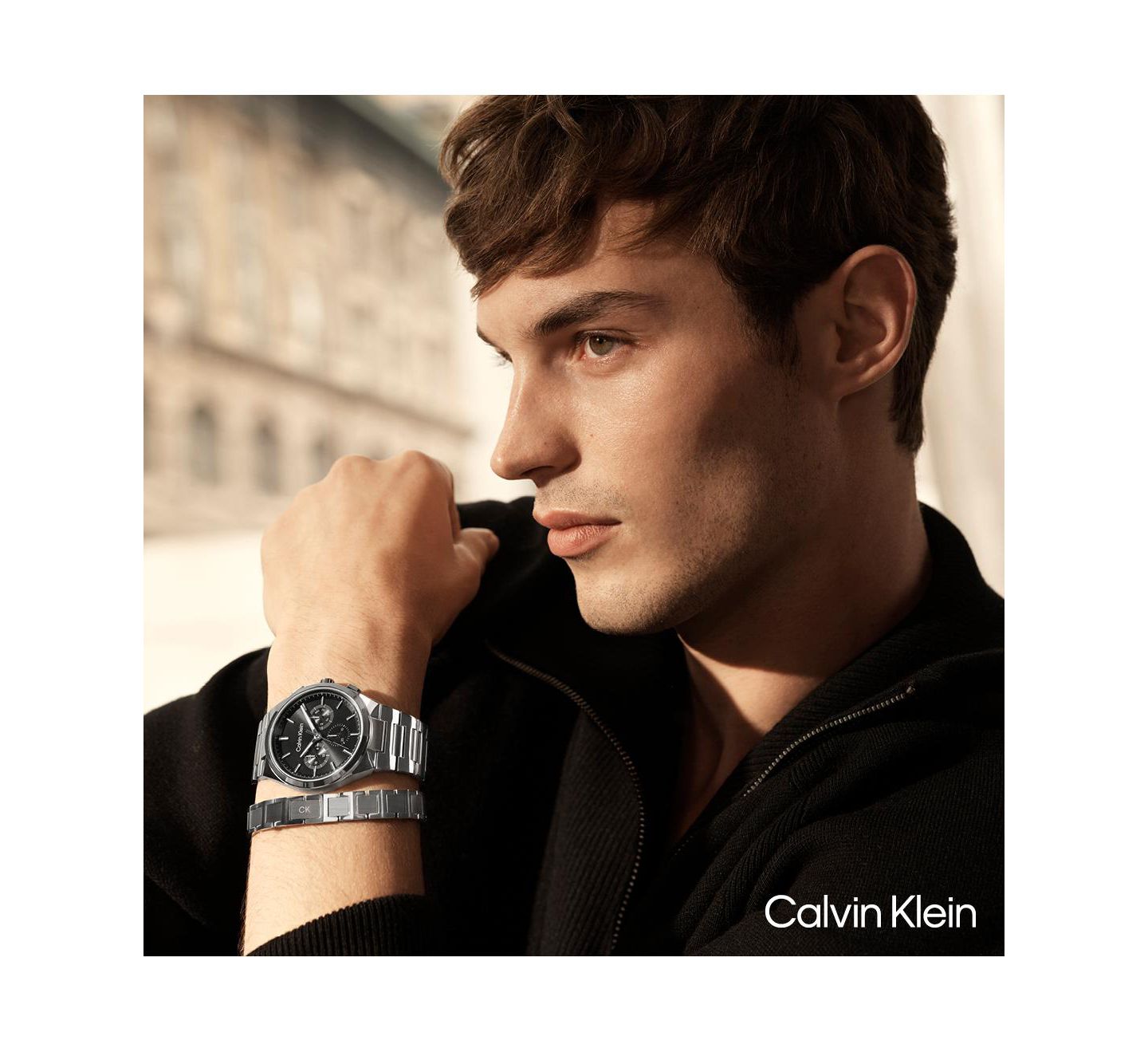 Мужские часы Calvin Klein Distinguish Silver-Tone Stainless Steel Bracelet Watch 44mm — фото 6