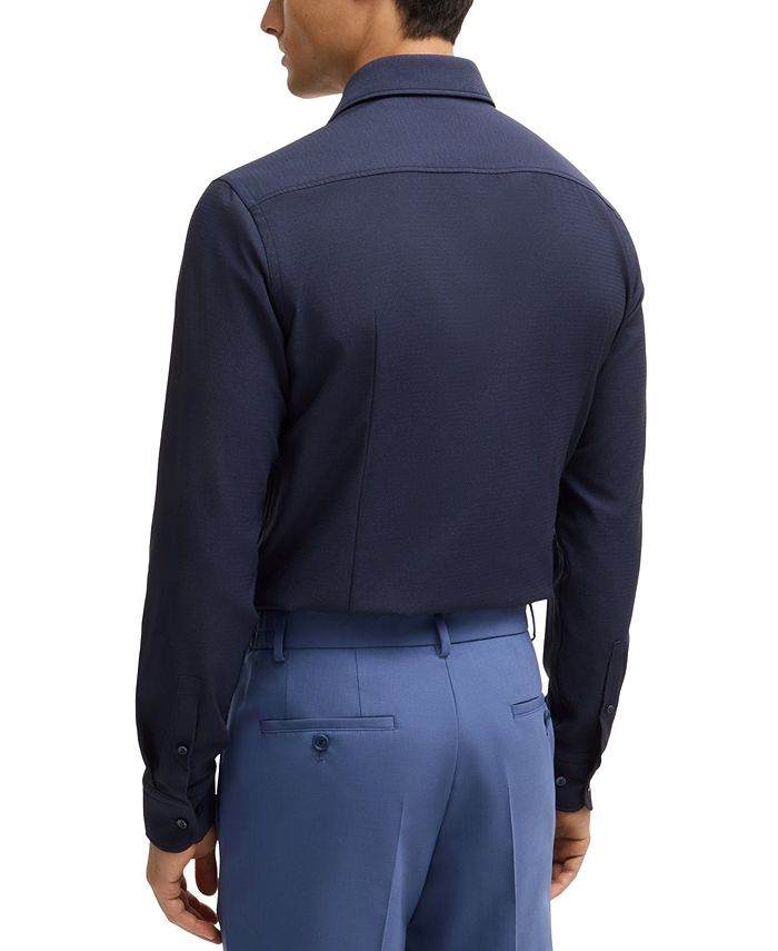 Hugo Boss Men's Structured Performance Slim-Fit Dress Shirt - Macy's