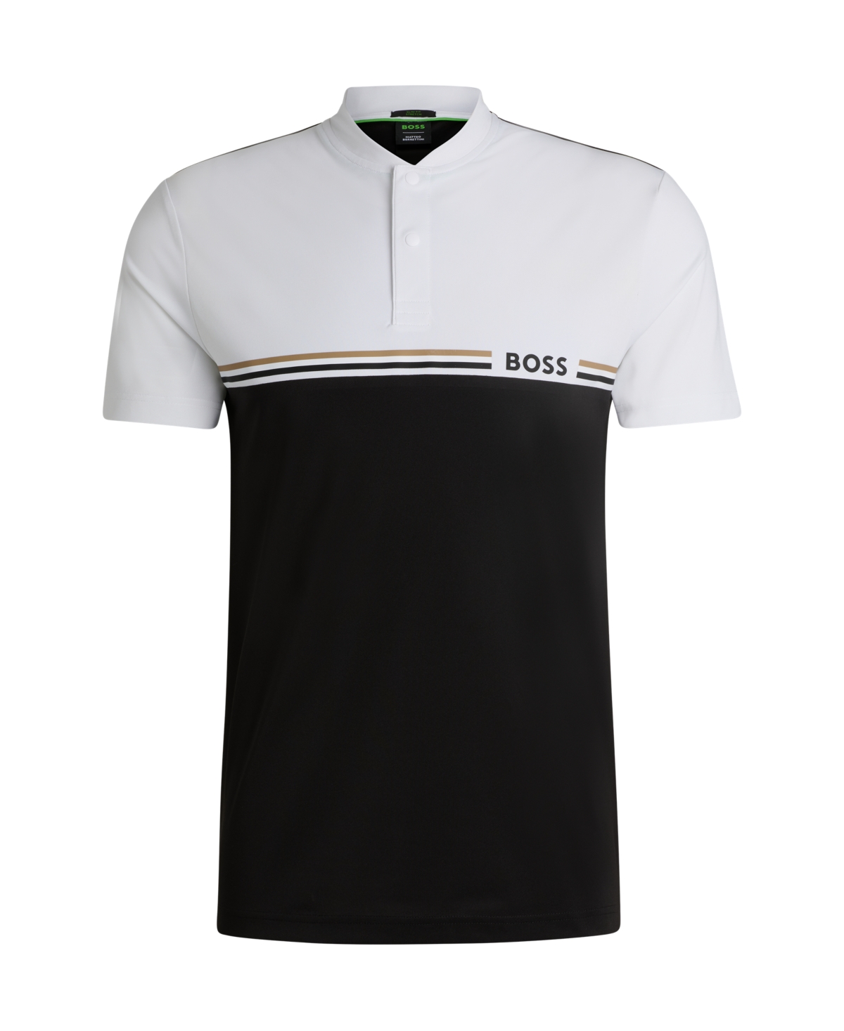 Boss by Hugo Boss Men's Boss X Matteo Berrettini Slim-Fit Bomber Collar Polo Shirt