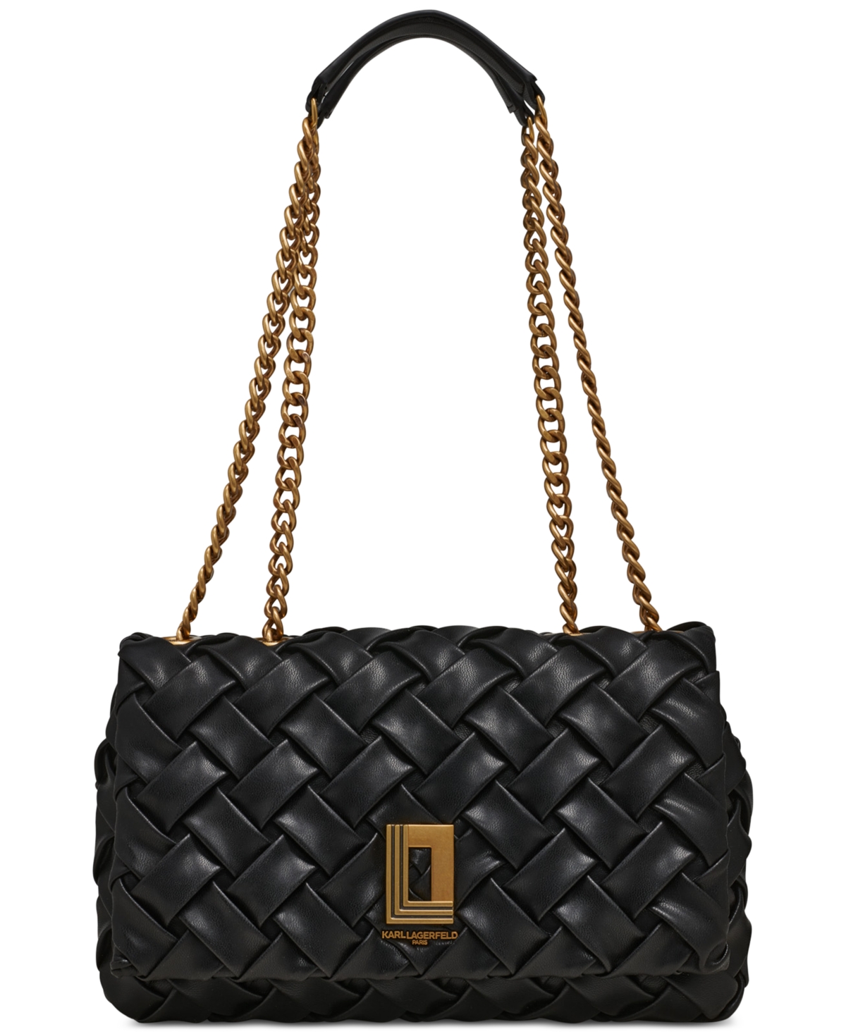 Lafayette Leather Shoulder Bag - Blk Basket