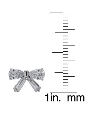 Harlorki Heart Pendant Necklace & Earrings Set - Silver Plated Cubic Zirconia Rhinestone Jewelry For Women