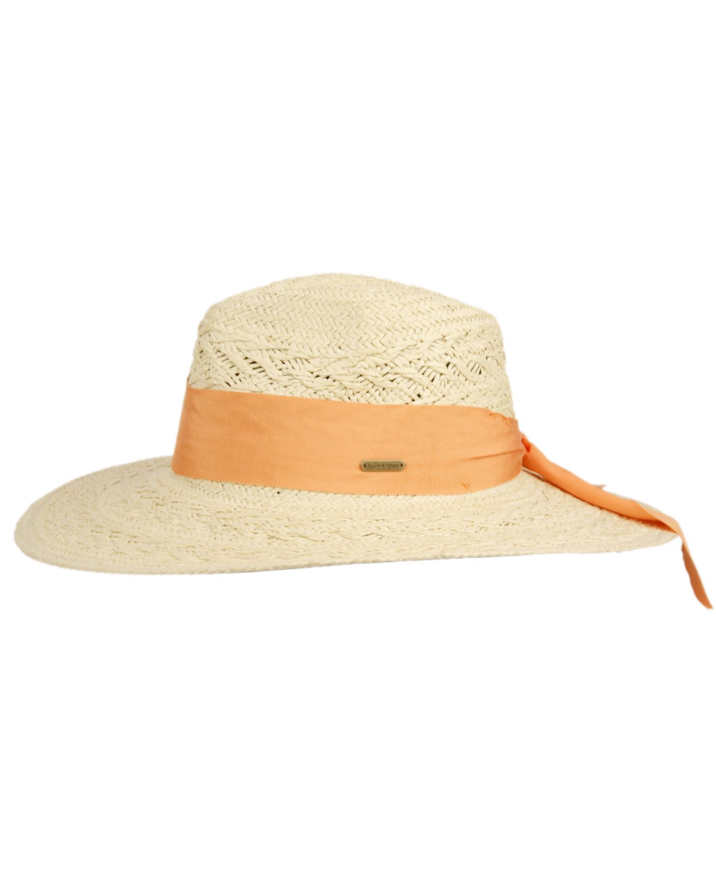 Женский головной убор Angela & William Straw Wide Brim Panama Fedora Sun Hat, цвет: Натуральный — фото 3