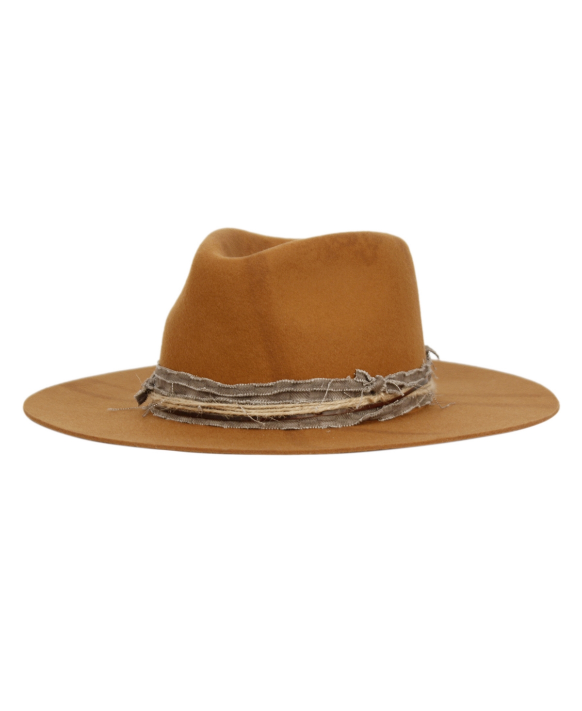 Vintage-Like Felt Fedora Ranch Hat - Lt Brown