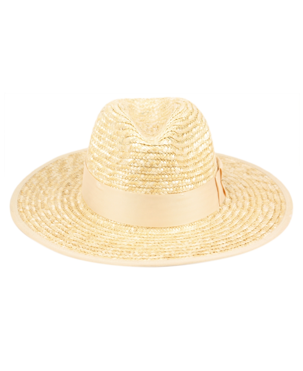 Angela & William Straw Panama Fedora Hat In Natural