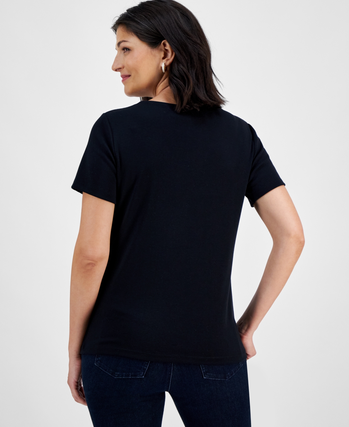 Holiday Lane Women's Hannukah Fun Short-Sleeve Top, Created for Macy's