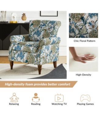 Avelina Wooden Armchair with Nailhead Trim