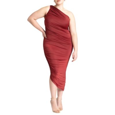 Women's Ruched One Shoulder Dress