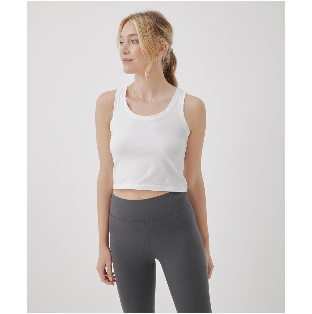 Women's Cotton Cool Stretch Fitted Lounge Tank - French navy heather