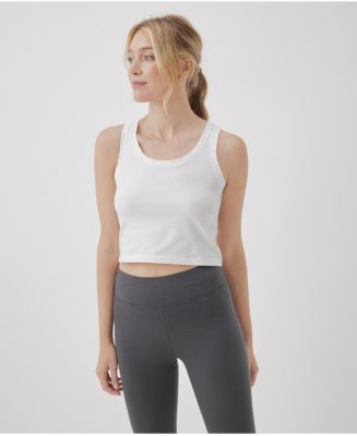 (取寄) パクト レディース クール ストレッチ フィッティド ラウンジ タンク PACT women Cool Stretch Fitted Lounge Tank White Women's PACT Cool Stretch Fitted Lounge Tank | Zappos.com