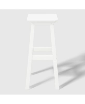 5 PC HDPE Outdoor Patio Dining Bar Table Set and Counter High Stools