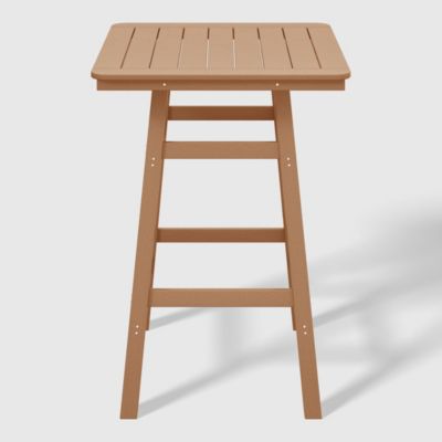 5-Piece HDPE Outdoor Patio Dining Bar Bistro Table Set with Bar Stools