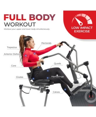 Elite Recumbent Cross Trainer & Elliptical Machine with 12-Level Magnetic Resistance & Exclusive SunnyFit App Enhanced Bluetooth Connectivity