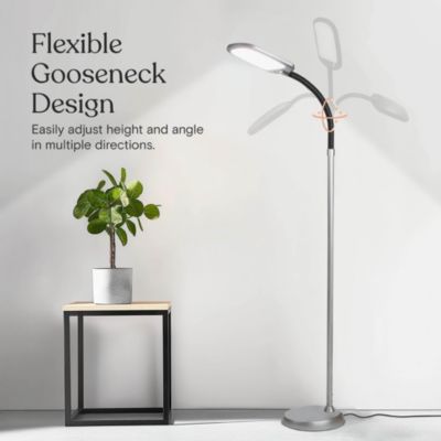 Litespan 53" Dimmable LED Reading Task Lamp with Height Adjustable Gooseneck