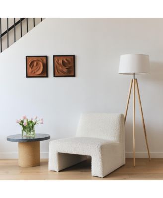 Emma 61" LED Contemporary Tripod Floor Lamp with Wooden Legs