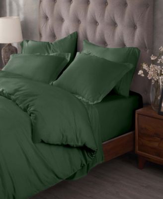 400-TC Egyptian Cotton Solid Luxury Duvet Cover Set, Twin
