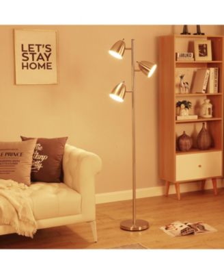 Jacob 64" LED Tree Floor Lamp with 3 Rotating Adjustable Heads