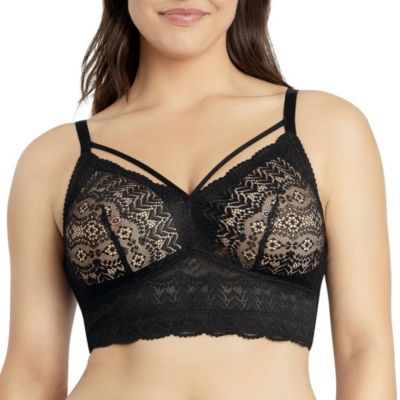 Women's Mia Wire-Free Padded Lace Bralette, Sandstone, 36C