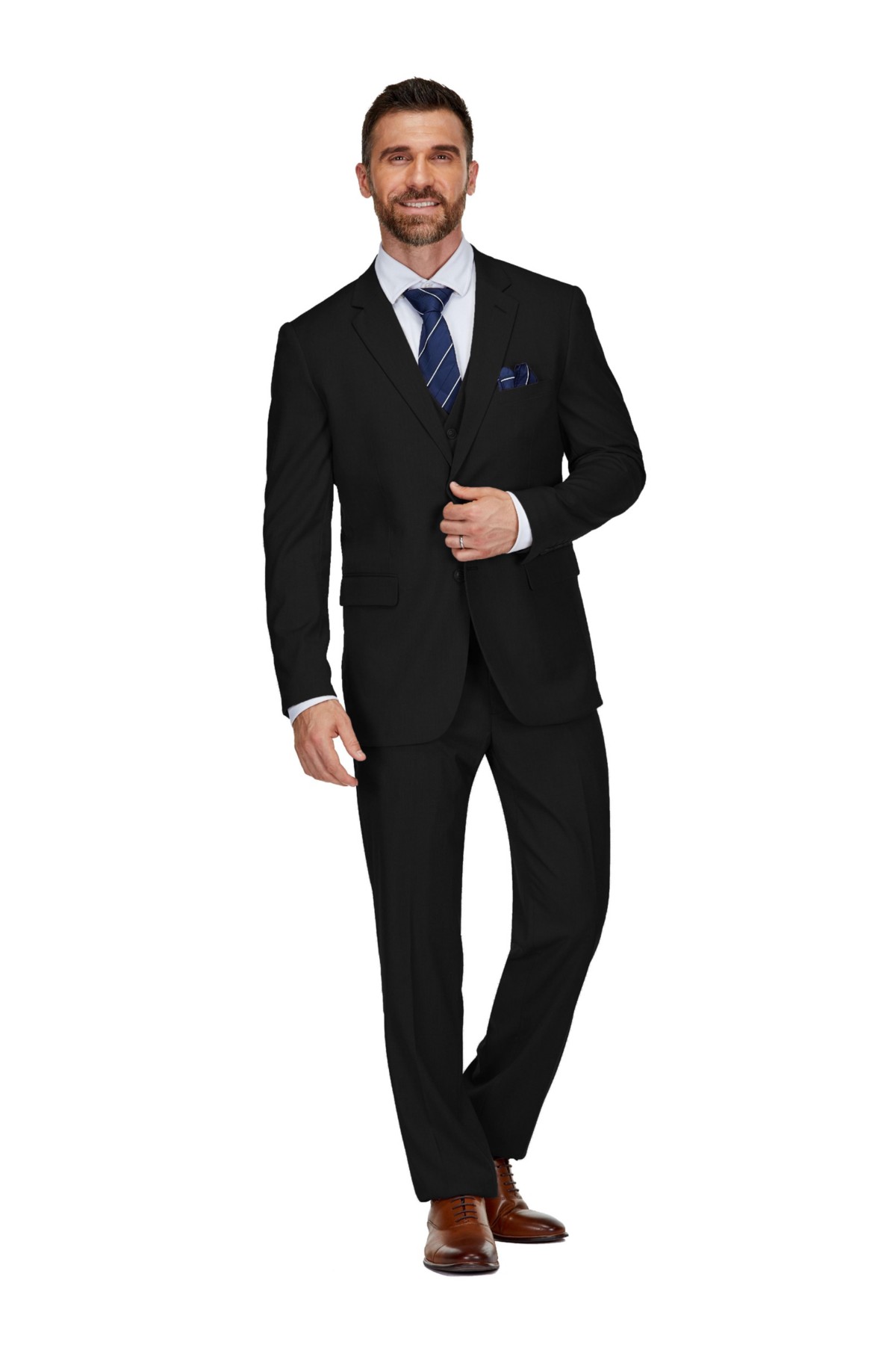 Мужские Braveman Men's 3-Piece Classic Fit Performance Stretch Suit — фото 1