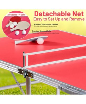 60 Inch Portable Tennis Ping Pong Folding Table with Accessories