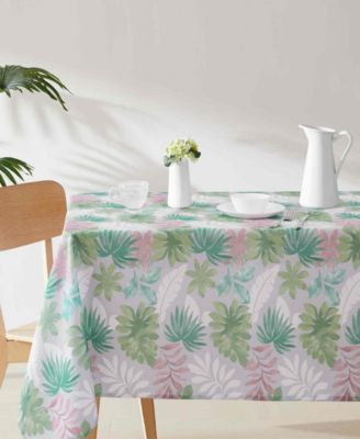 Cove Palm Water-Resistant Indoor and Outdoor Tablecloth, 60" x 84" Rectangle