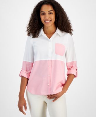 Nautica Jeans - Women's Colorblock Button-Front Shirt