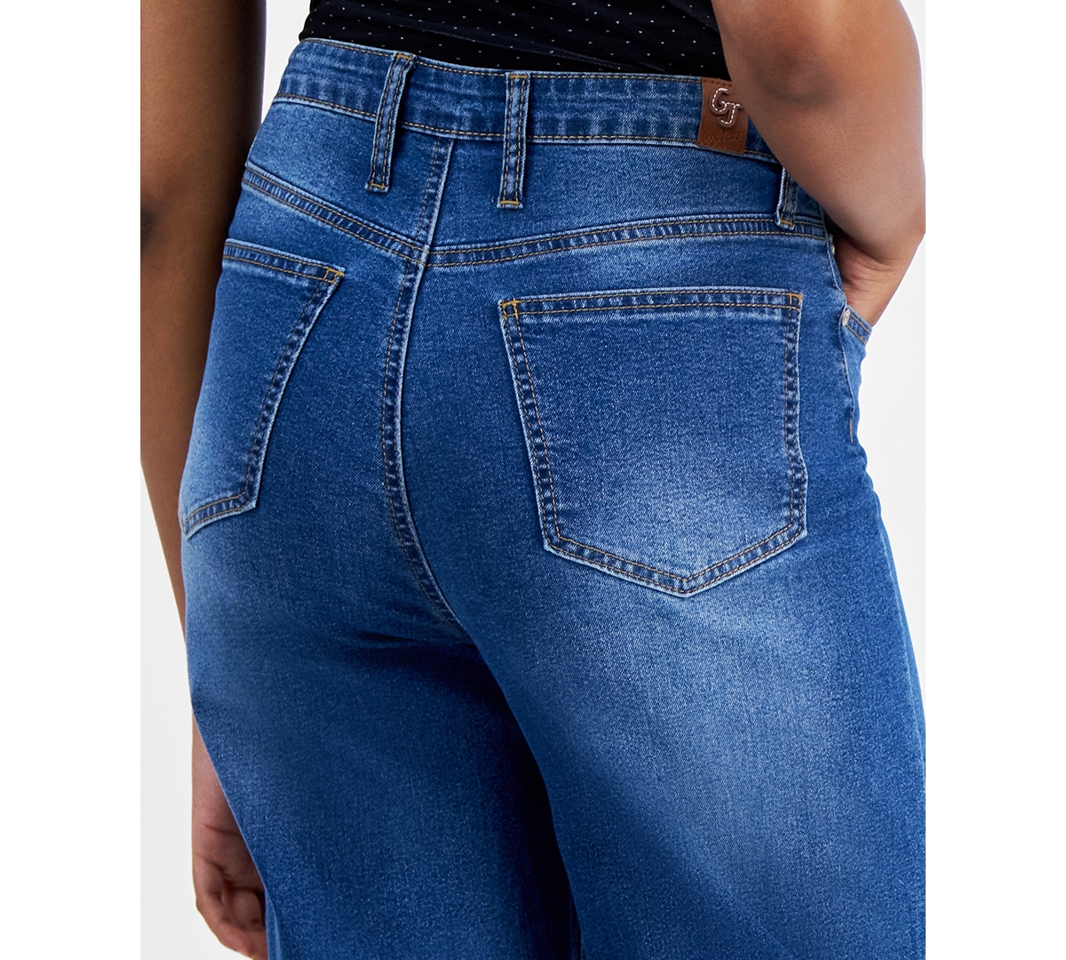 Gogo Jeans Juniors' High Rise Cropped Barrel Jeans