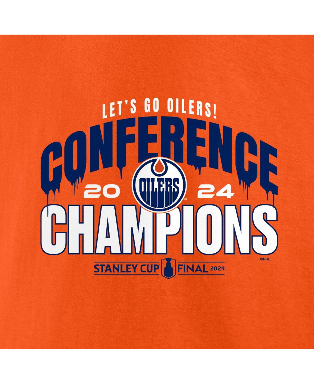 Fanatics Men'sEdmonton Oilers 2024 Western Conference Champions Hometown T-Shirt - Orange