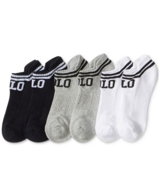 Polo Ralph Lauren Men's 6-Pk. Double Bar Stripe Low Cut Socks