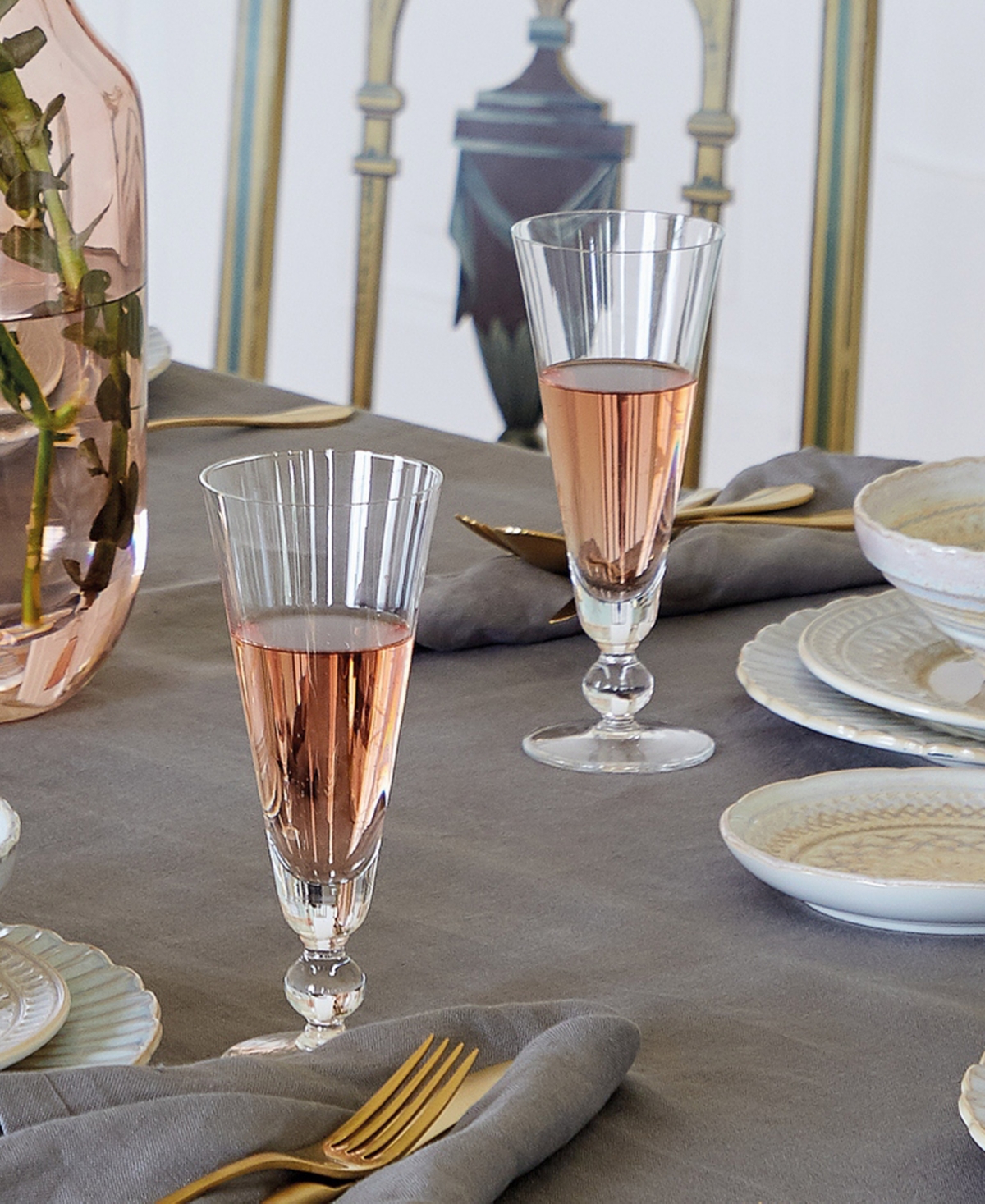 Costa Nova Champagne Flutes, Set Of 6 In Clear
