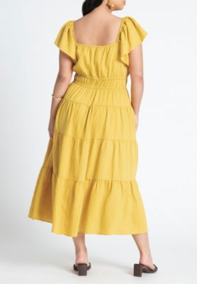 Women's Plus Size Ruffled Tiered Maxi Dress