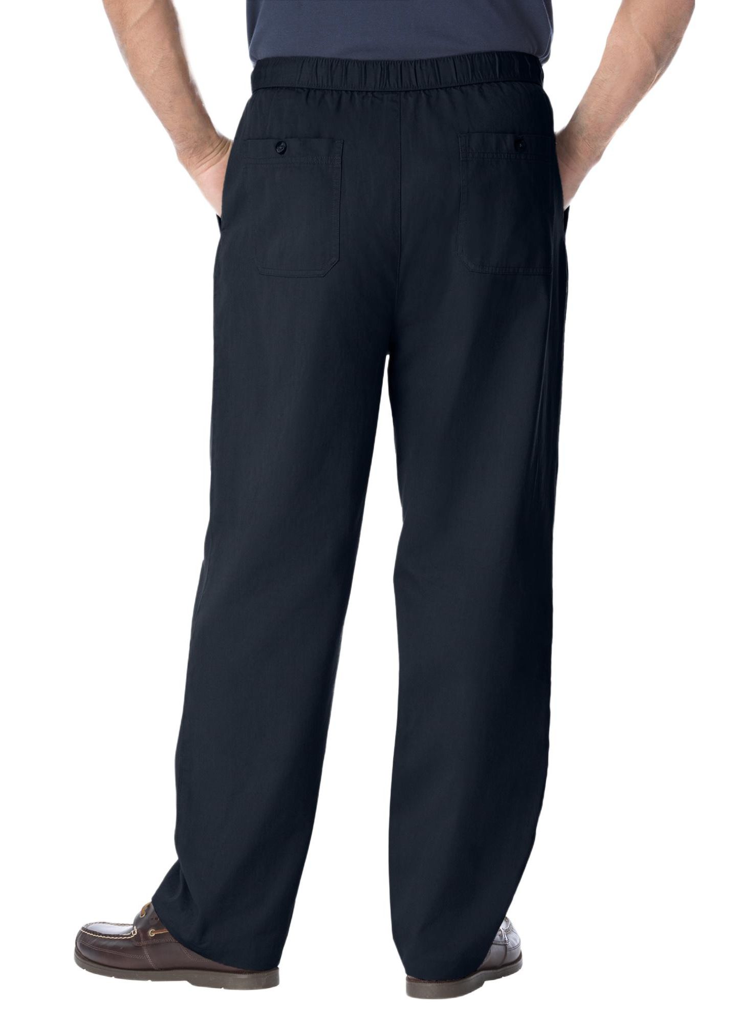 Мужские брюки KingSize Big & Tall Knockarounds Full-Elastic Waist, цвет: Чёрный — фото 2