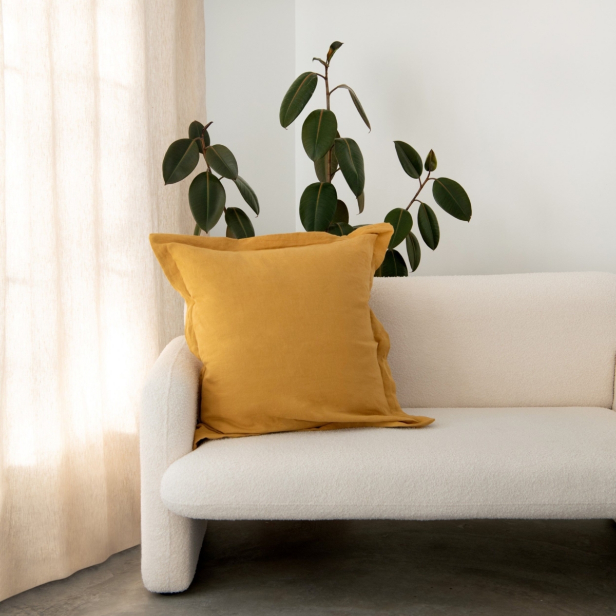 Bokser Home Flanged French Linen Euro Pillow
