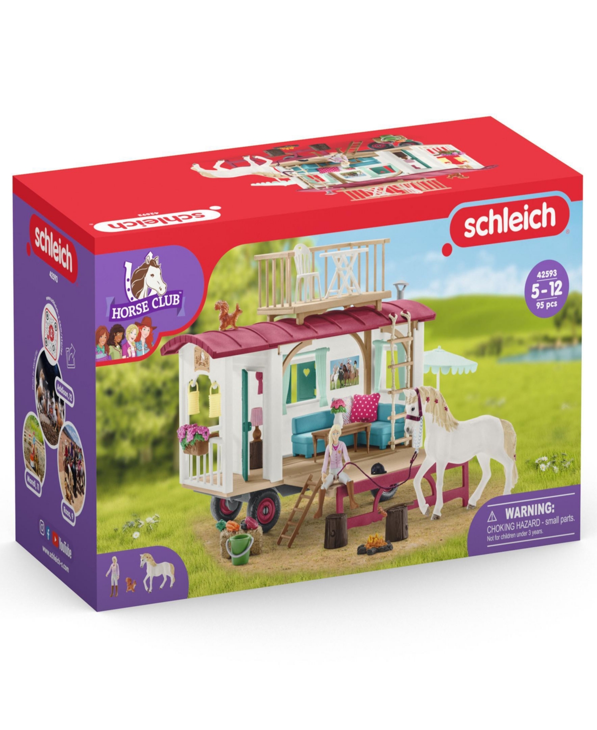 Schleich Horse Club Caravan For Secret Club Meetings Playset In Multi