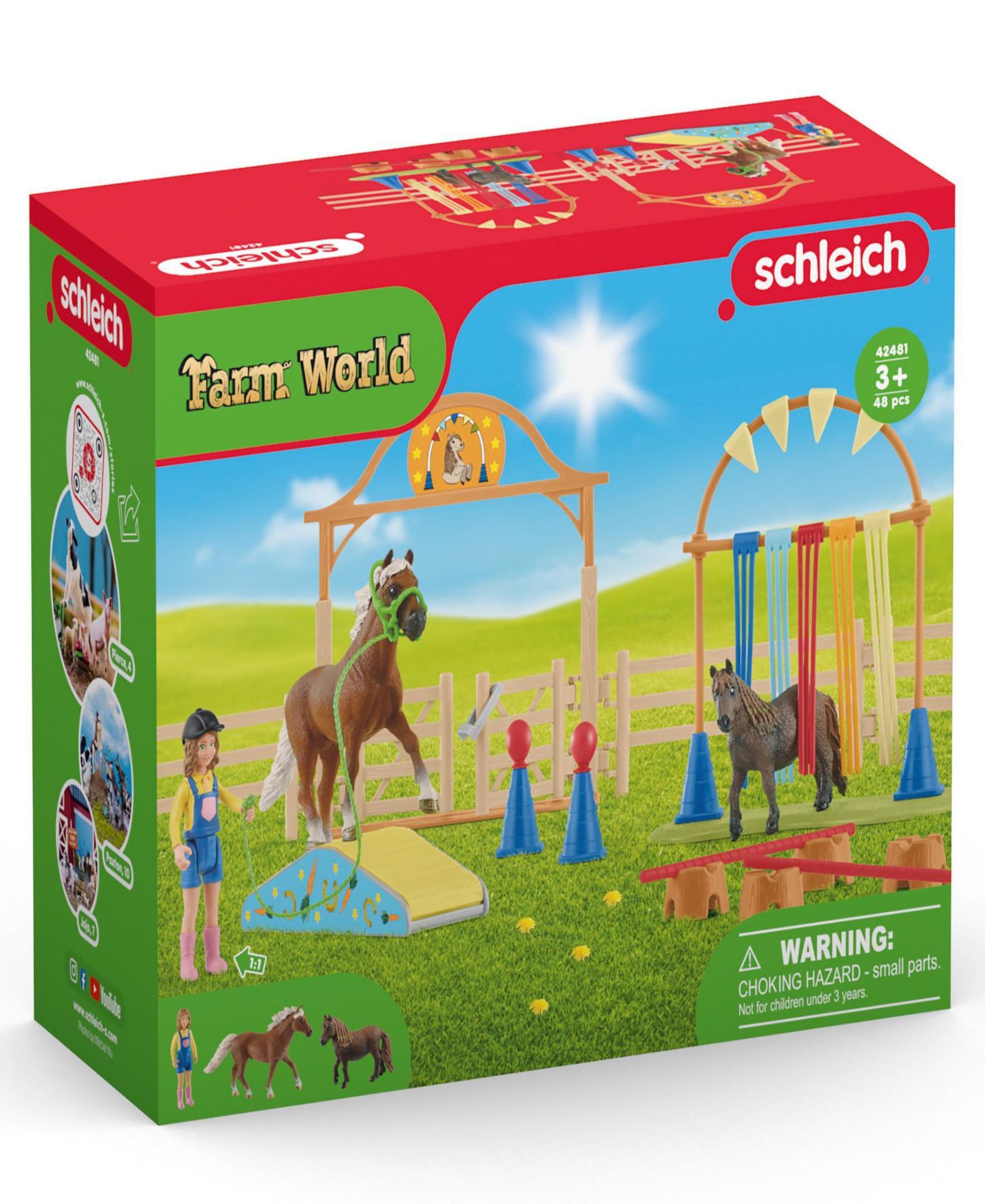 Детский игровой набор Schleich Farm World Pony Agility Training 10-Piece Playset, Ages 3+ — фото 7