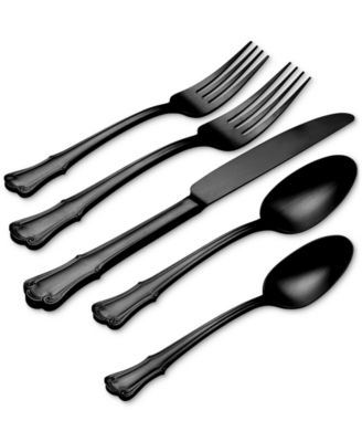 James Street Black 20-Pc. Flatware Set, Service for 4