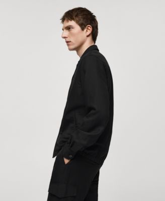 Men's Slim-Fit Linen-Blend Overshirt