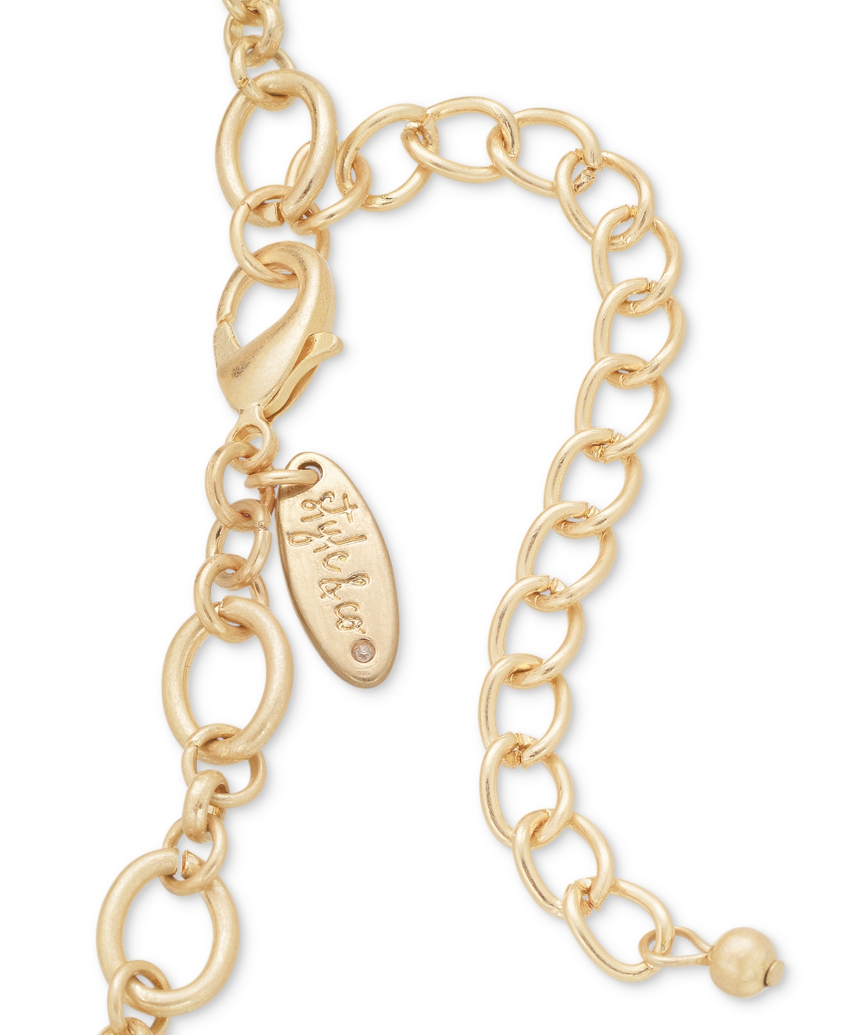 Style & Co Framed Oval Stone Pendant Necklace, + extender, Created for Macy's