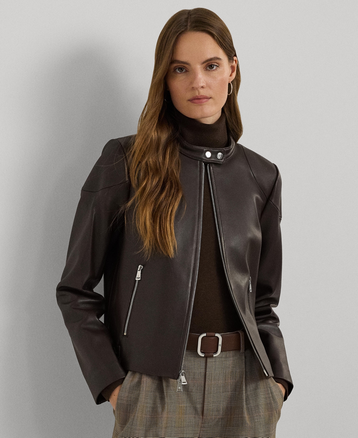 Lauren Ralph Lauren Women's Leather Moto Jacket