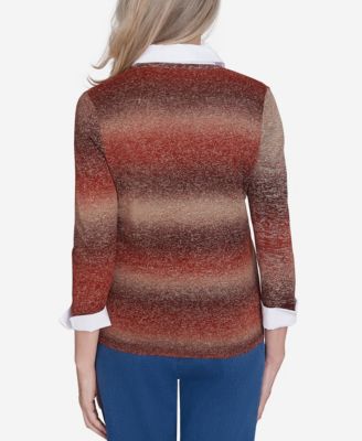Classic Chevron Ombre Woven Sweater