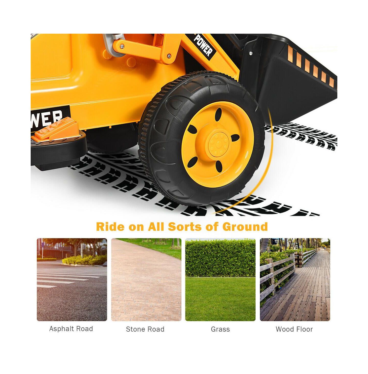 Детская игрушка SUGIFT Ride On Excavator Digger, 47.5" x 21.5" x 21.5", 6V Battery Powered Tractor, Ages 3+ — фото 4