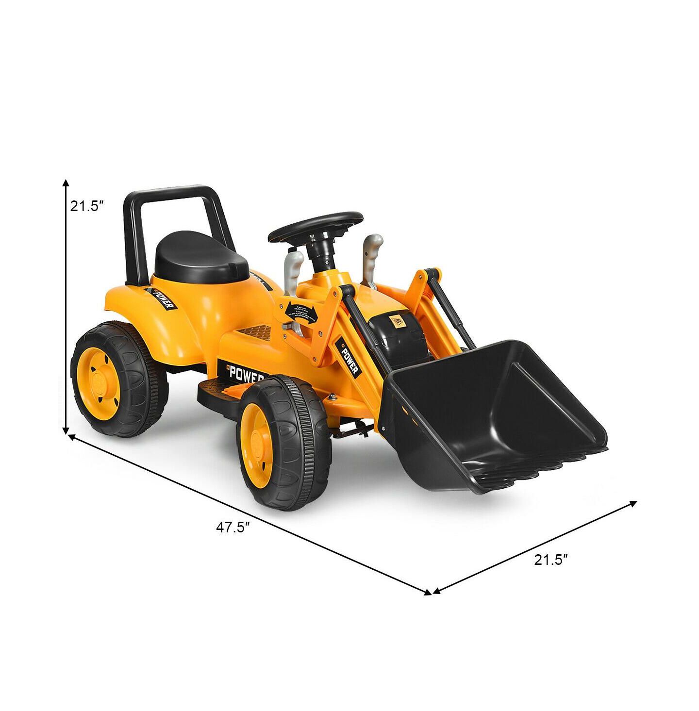 Детская игрушка SUGIFT Ride On Excavator Digger, 47.5" x 21.5" x 21.5", 6V Battery Powered Tractor, Ages 3+ — фото 5