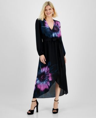 I.N.C. International Concepts Petite Faux Wrap Maxi Dress Created for Macy s Macy s