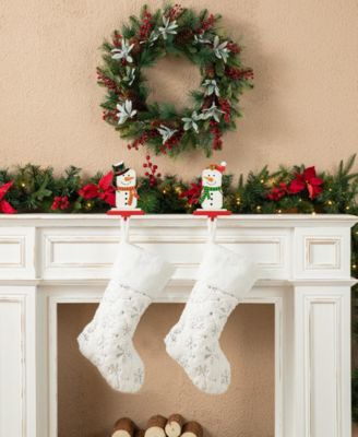 Christmas Snowman Stocking Holders, Set of 2