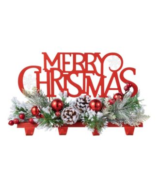 14.5''L Christmas Metal Merry Christmas Stocking Holder