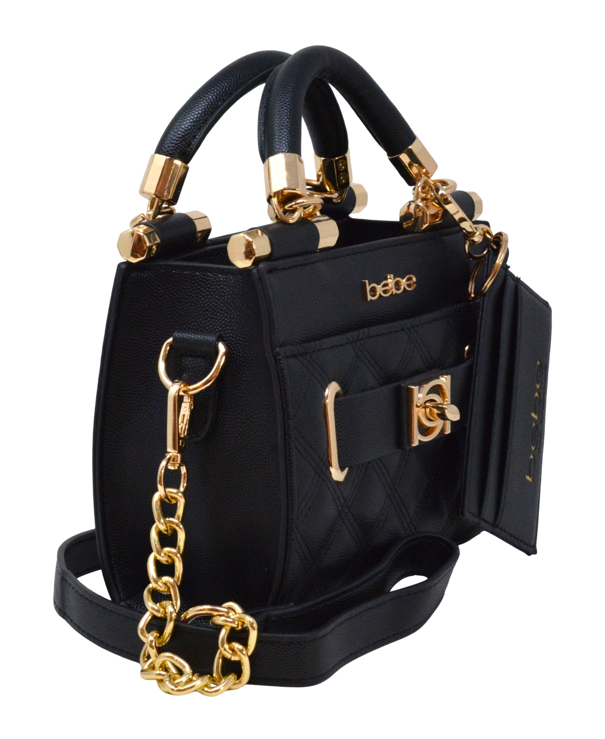 BEBE ALEX QUILTED MINI SATCHEL BAG 