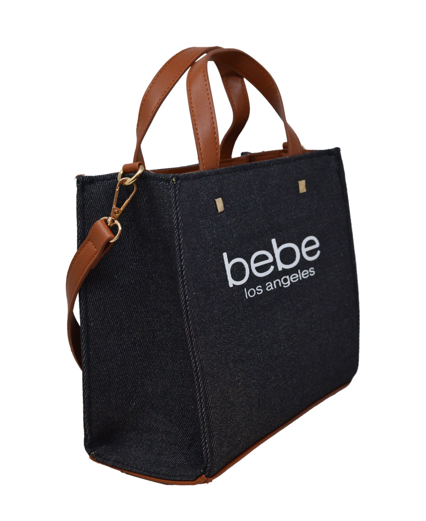 Женская сумка Bebe Rian Canvas Medium Satchel, цвет: Тёмный джинсовый — фото 2