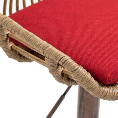 2x Adjustable Swivel Bar Stools with Footrest