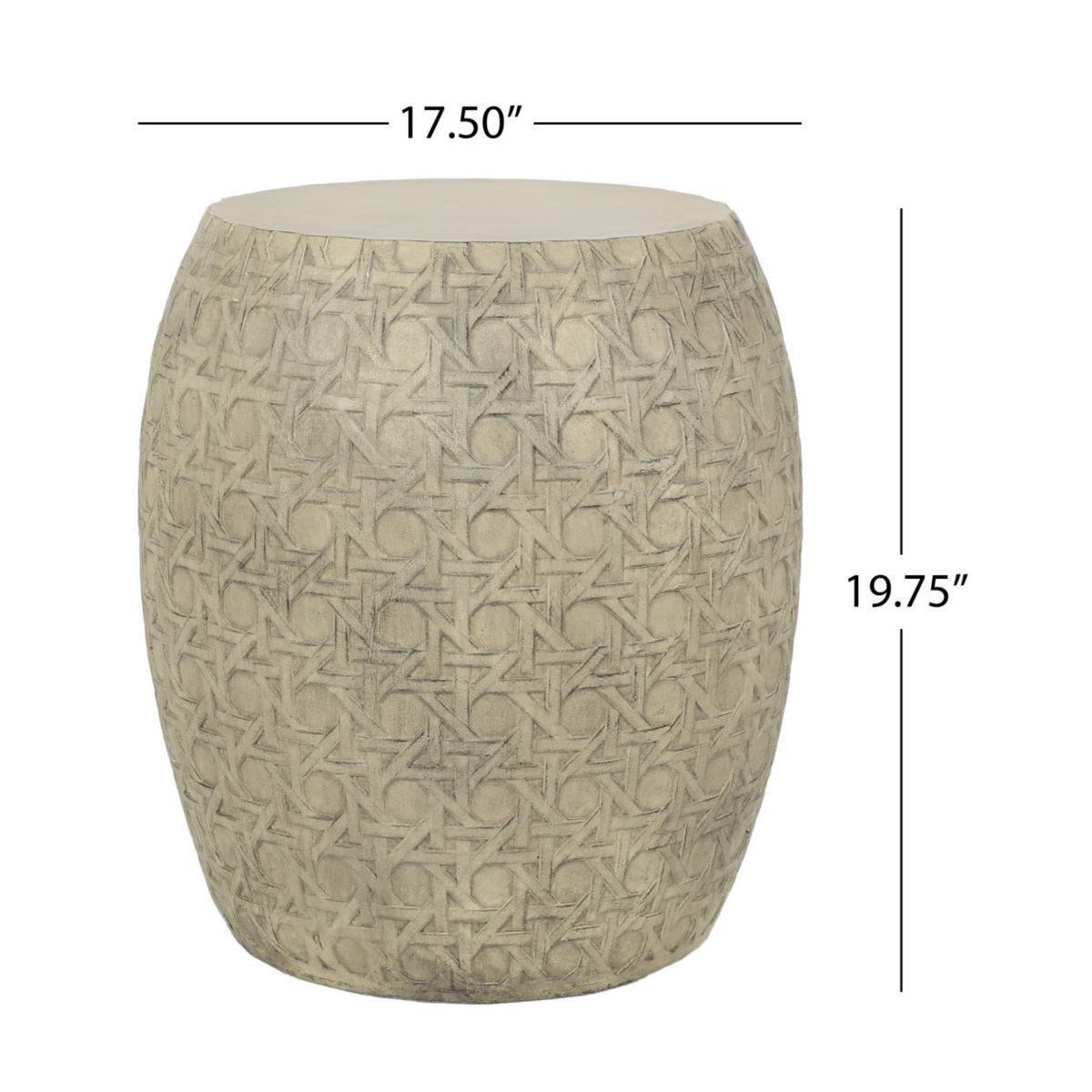 Simplie Fun Bohemian Barrel Side Table Intricate, Textural, & Versatile
