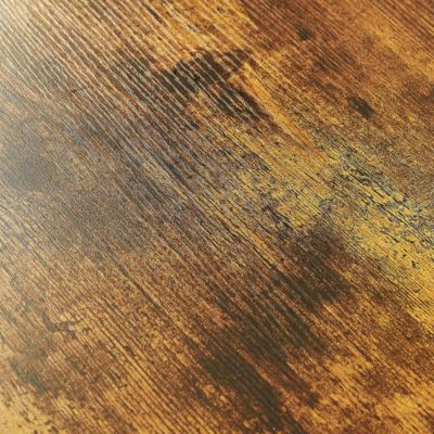 Rustic Brown Barstool Set with Backrests and Shelves