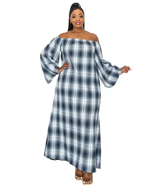 plus size zoe flannel maxi dress
